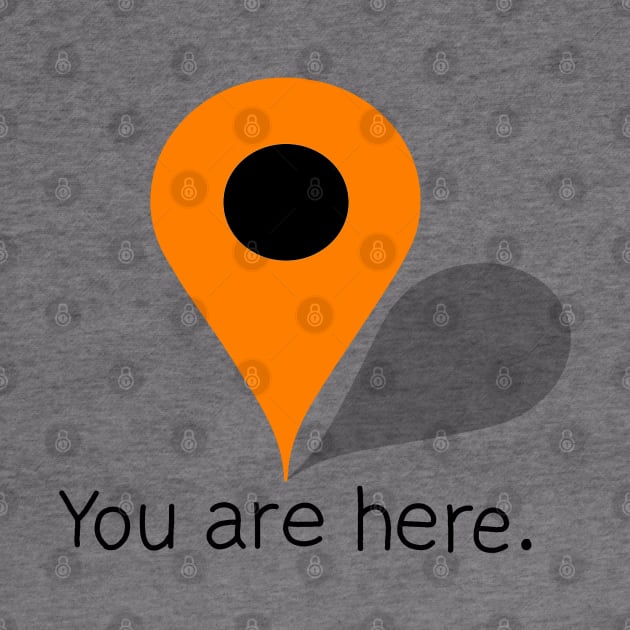 Orange Location Icon - You are here by valentinahramov
